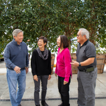 baby boomer laughing group shot