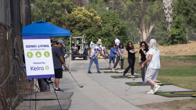 group of people playing golf