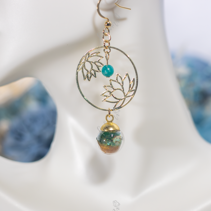 circle dangling earring on mannequin