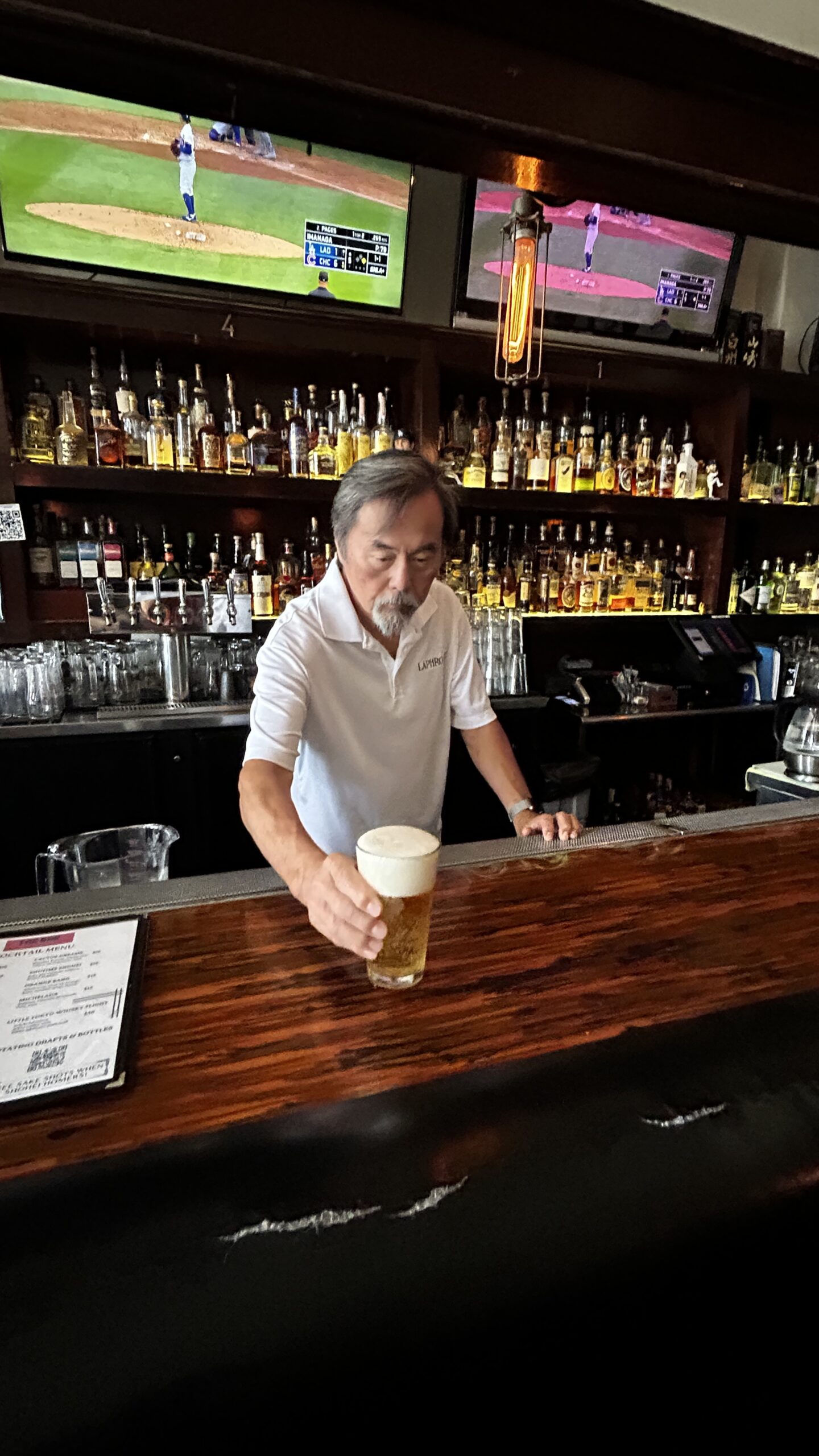 don tahara serving beer