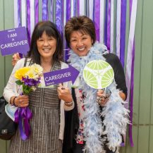 caregivers at caregiving photo booth