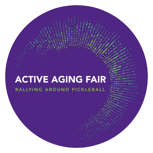 active aging fair logo purple circle