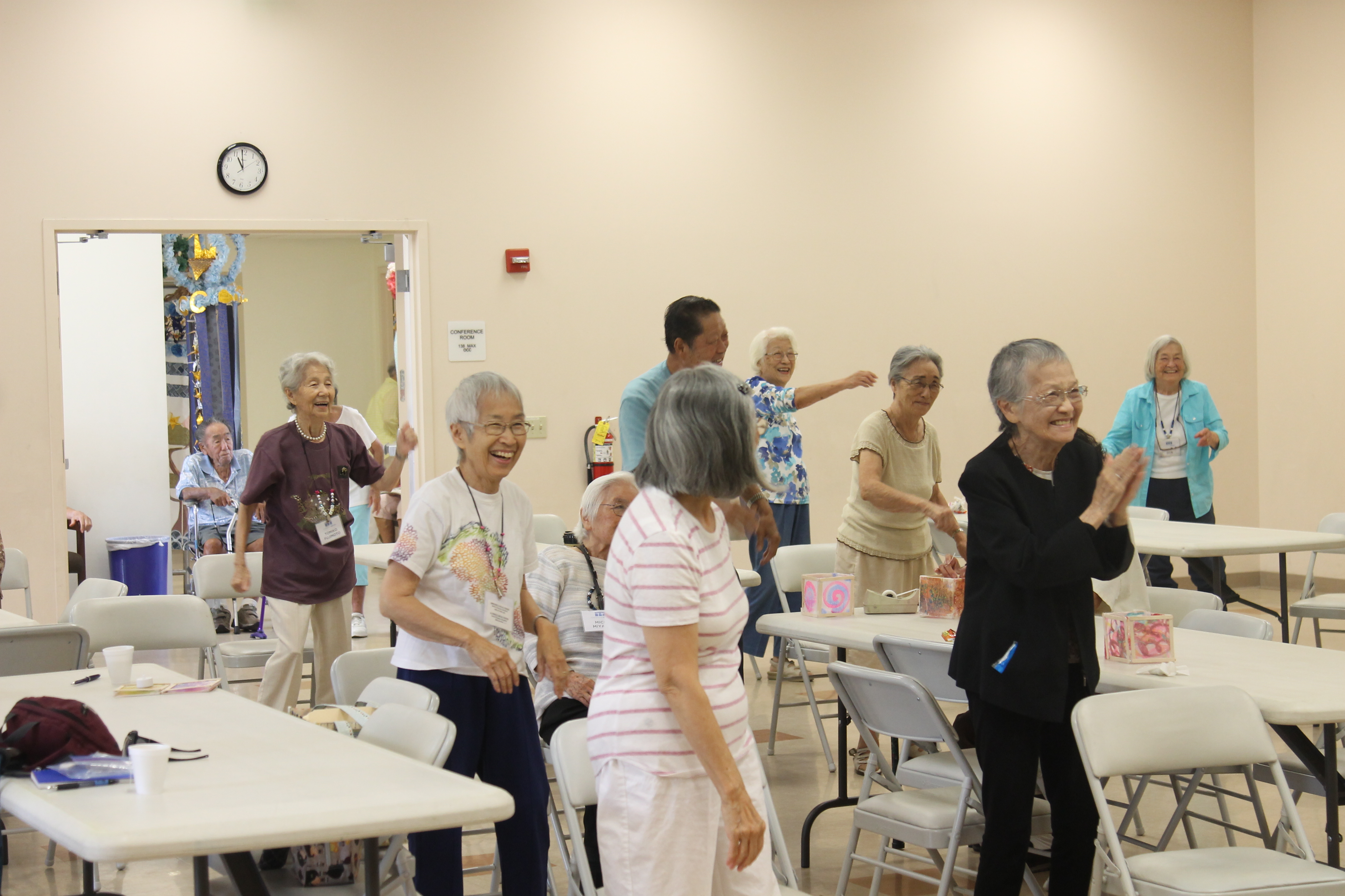 Older Japanese-American adults exercising