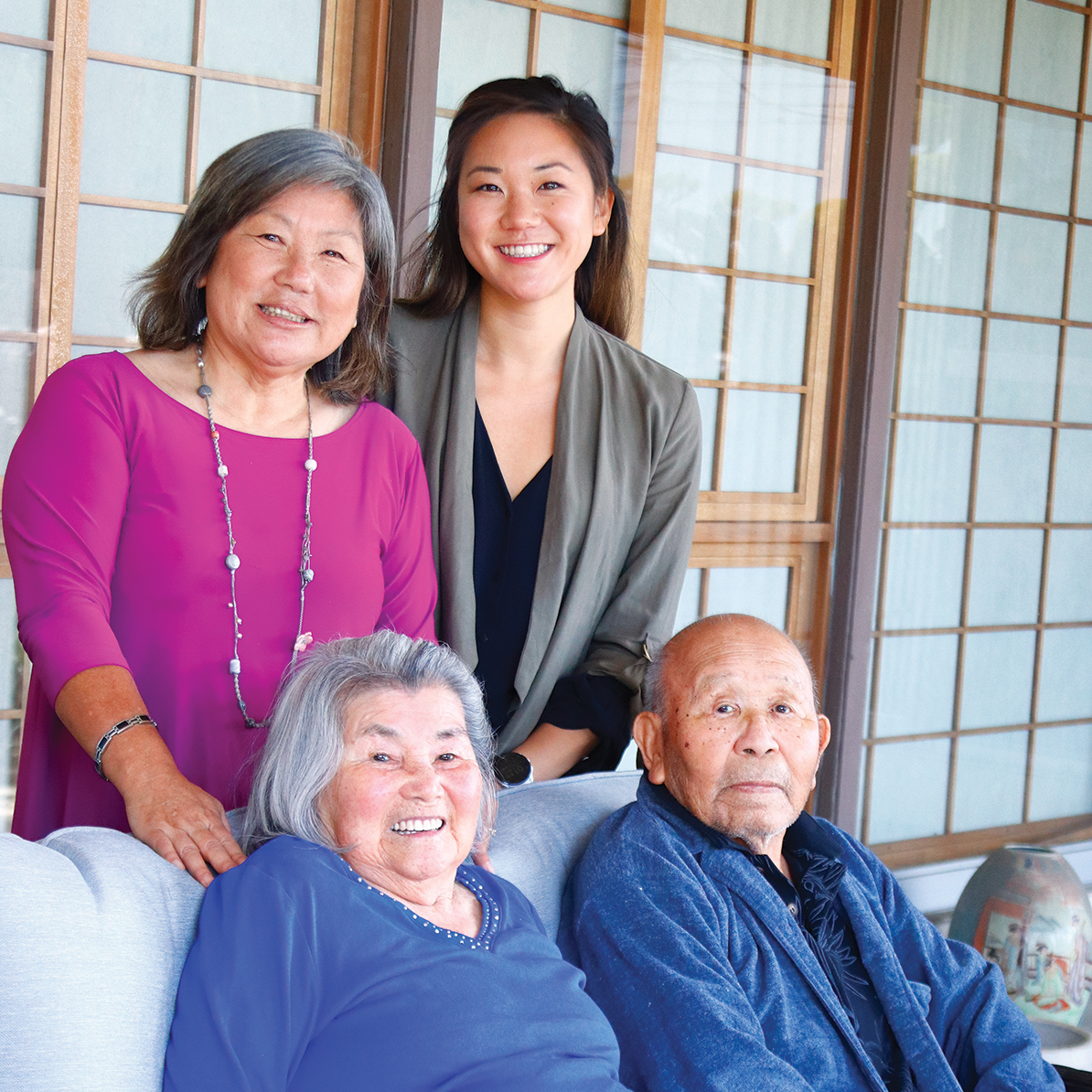 diana megan jichan and bachan smiling
