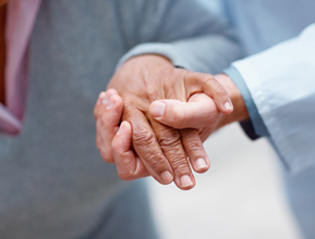 Two hands holding