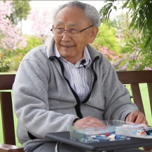 Sadao with legos