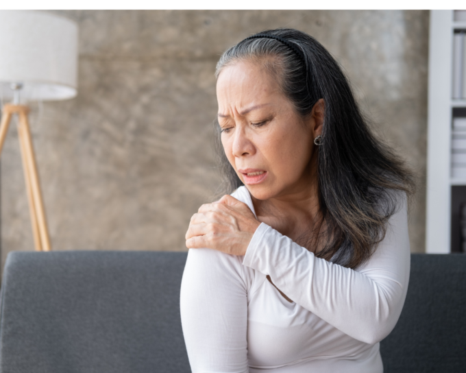 female with back pain