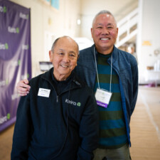 Keiro staff with conference attendee