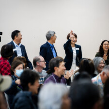 Keiro board members behind crowd