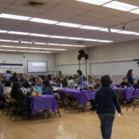 people sitting by tables