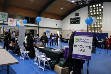 wide shot of resource fair