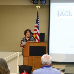 Janice at podium