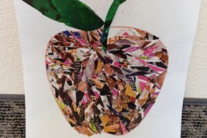 Paper Collage Apple - Masako Kawano (95) paper collage apple