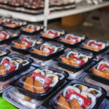 sushi in containers