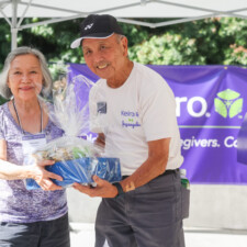 a man giving a woman a gift