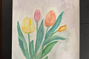 Flowers Bring Smiles - Misuzu Uyeki (86) Painting of flowers