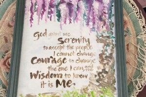 Caregivers Serenity Prayer - Kay Shizue Kami (67) Painting of quote