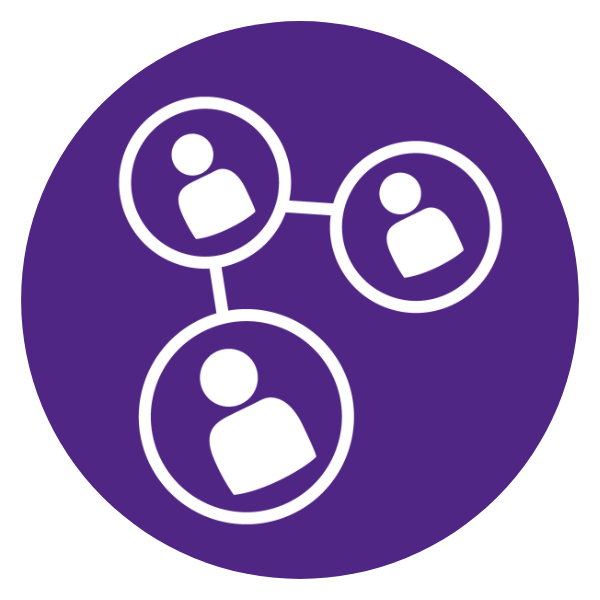 humans in purple circle