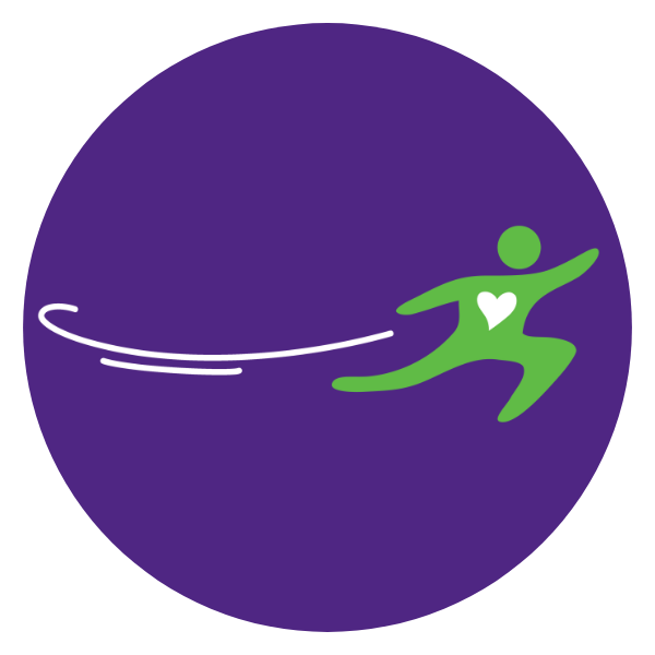 green human in purple circle