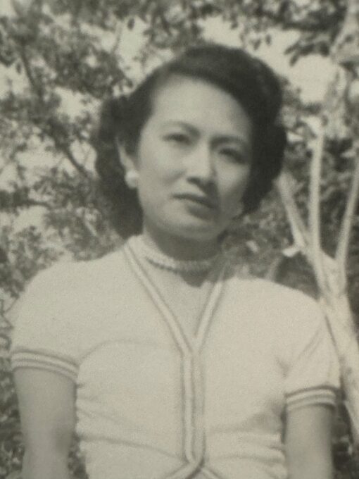 black and white photo of woman