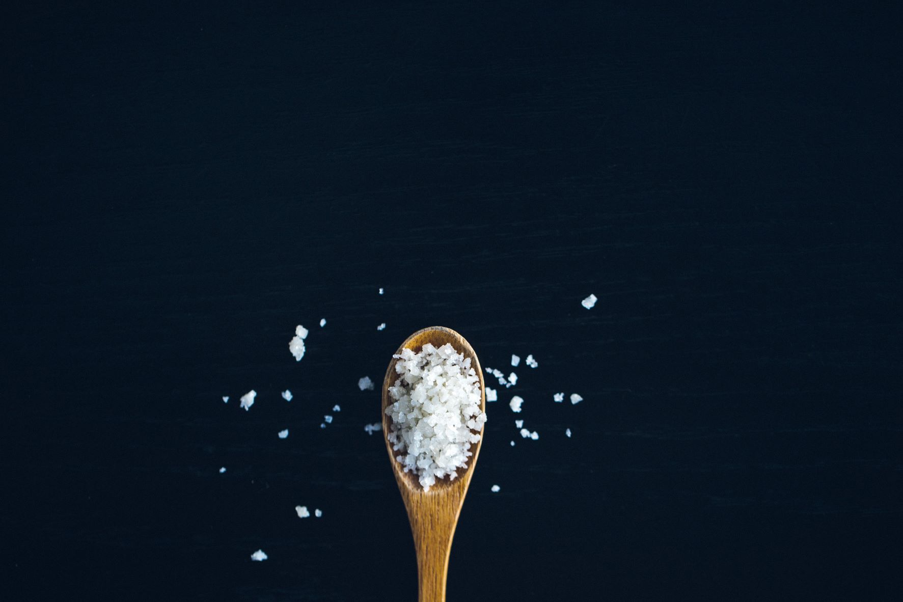 salt on a spoon
